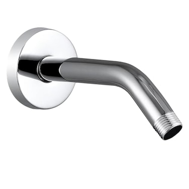 Voolan Shower Arm with Flange and Teflon Tape Extension Shower Head Arm for Bathroom Fixed Shower Head Solid Stainless Steel Wall Mounted 8 Inch Chrome
