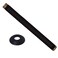 Westbrass 12 IPS x 12 Ceiling Mounted Shower Arm with Flange Matte Black D3612A62