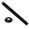 Westbrass 12 IPS x 12 Ceiling Mounted Shower Arm with Flange Matte Black D3612A62