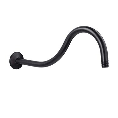 JS Jackson Shower Head Extension Arm by Supplies 16 inch Assembled Length High Arc Long Extender Pipe Great for Rain Fall Showerhead Oil Rubbed Bronze Finish