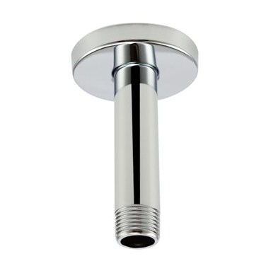 Purelux Ceiling Mount Shower Arm 4 Inches Made of Stainless Steel for Rainfall Showerhead Chrome Finish with Gasket Flange