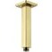 TRUSTMI Brushed Gold Shower Arm with Flange 6 Inch Straight Stainless Steel Top Rainfall Shower Head Extension Pipe Square Shaped