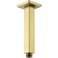 TRUSTMI Brushed Gold Shower Arm with Flange 6 Inch Straight Stainless Steel Top Rainfall Shower Head Extension Pipe Square Shaped