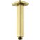 TRUSTMI Brushed Gold Shower Arm with Flange 6 Inch Straight Stainless Steel Top Rainfall Shower Head Extension Pipe Square Shaped