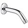 BRIGHT SHOWERS Brass Shower Arm with Flange 6 Inch Wall Mounted Shower Pipe Arm Extension for Fixed Shower Head and Handheld showerhead Chrome