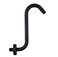Enoughmen Shower Head Extension Arm10 Inch High Rise Shower Arm with FlangeS Shaped Shower Head Extension Standard 12 Connection Matte Black Finish
