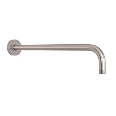 HarJue Shower Arm with Flange and Teflon Tape Wall Mounted Shower Pipe 304 Stainless Steel Extension Arm for Fixed Shower Head Handheld 15 Inch Brushed Nickel