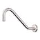 NearMoon J Shaped Shower Extension Arm Stainless Steel Shower Head Height Extender with Flange Riser Pipe Design for Cozy Shower Experience Standard 12 Connection 12 Inch Brushed Nickel
