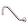 NearMoon J Shaped Shower Extension Arm Stainless Steel Shower Head Height Extender with Flange Riser Pipe Design for Cozy Shower Experience Standard 12 Connection 12 Inch Brushed Nickel