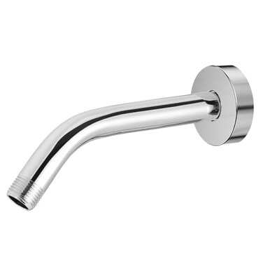 Eolax Shower Arm with Flange Wall Mounted Shower Pipe Suitable for Replacement Fixed Shower and Handheld Showerhead 8 Inch Chrome