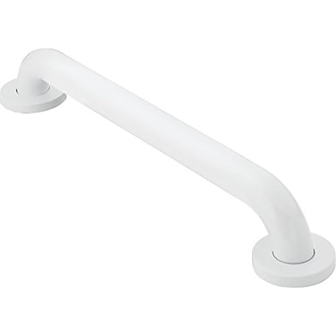 Moen Glacier White Bathroom Safety 24Inch Shower Grab Bar with Concealed Screws for Handicapped or Elderly R8724W