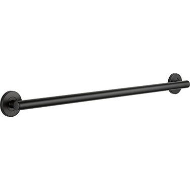DELTA FAUCET 41836BL Contemporary ADA Decorative Grab Bar Matte Black