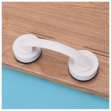 WANLIAN Powerful Suction Cup Glass Mirror Door Handle Refrigerator Drawer Bathroom Suction Cup Wall handrail Bathtub Shower Handle Kitchen Drawer Cabinet Handle Suction Cup White
