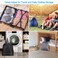 GOGOODA Travel Laundry Bags with Drawstring Closure XL Large Foldable Dirty Clothes bags with Handle Heavy Duty and Washable for College Dorm Travelling Camping 2 Pack Black