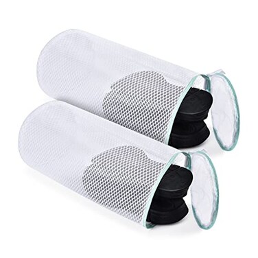 OTraki 2 Pack Shoe Washing Machine Bag Large Shoe Laundry Bag Honeycomb Mesh Laundry Bags with Zipper for Gym Shoes SneakersRunning Shoes Delicates Bras Dont Drying Melting 140176 7x15 inch