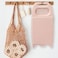 LLpotata Wash Board Washboard for Hand Washing Clothes Plastics Laundry Scrub Board Household With Holder Portable Alight pink