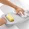 LLpotata Wash Board Washboard for Hand Washing Clothes Plastics Laundry Scrub Board Household With Holder Portable Aoffwhite