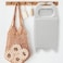 LLpotata Wash Board Washboard for Hand Washing Clothes Plastics Laundry Scrub Board Household With Holder Portable Aoffwhite