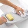 LLpotata Wash Board Washboard for Hand Washing Clothes Plastics Laundry Scrub Board Household With Holder Portable Aoffwhite