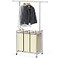 Deco Brothers Heavy Duty 3 Bag Extendable Laundry Sorter Cart with Hanging Bar Beige