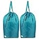 UniLiGis Tear Proof Nylon Laundry Bag with Handles 2 PackTravel Laundry Bag with Drawstring ClosureDirty Clothes Bag Fit Most Laundry Hamper or Basket275x345 inBlue Aqua