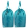 UniLiGis Tear Proof Nylon Laundry Bag with Handles 2 PackTravel Laundry Bag with Drawstring ClosureDirty Clothes Bag Fit Most Laundry Hamper or Basket275x345 inBlue Aqua