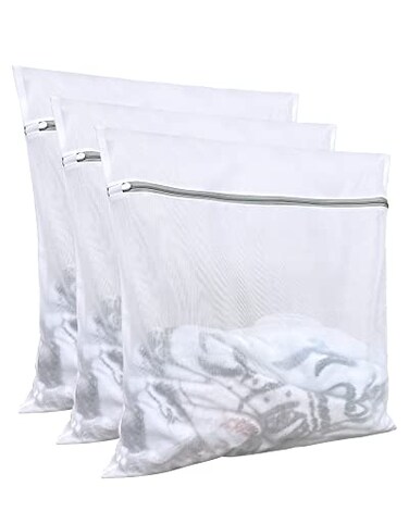 QiNZiN Lingerie bags for laundry3Pcs24 X 24inchlarge mesh laundry bagsDelicates Bags for Washing Machine
