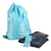 EzPacking Travel Laundry Bag with DrawstringFoldable Compact Lightweight Small Travel Size for Suitcase 22 X 16 Clean Dirty Clothes Wash BagNylon BlueWashableFor Women Men Kids Baby
