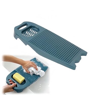 Cansybil NonSlip Laundry Washing Board Household Washboard Hand Wash Board Manual Wash Clothes Laundry Pad Scrubbing Board for Household157x807x106inches CDark Blue