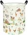 ACMUUNI Collapsible Kids Laundry Basket Clothes Hamper Foldable Storage Organizer Bin Toy Clothes Storage with Handles for Boys Girls Bedroom Room Decor Farm