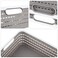 CertBuy 3 Pack Plastic Storage Baskets 14 x 10 x 45 Inch Large Weave Storage Bins with Handle for Cabinet Shelf Kitchen Bedroom Bathroom and Office Grey
