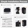 Goodpick Laundry Basket with Wheels 2Pack 75L Rolling Laundry Hamper with Removable Wash Bags Collapsible Laundry Basket for Corner Dorm Black