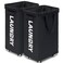 Goodpick Laundry Basket with Wheels 2Pack 75L Rolling Laundry Hamper with Removable Wash Bags Collapsible Laundry Basket for Corner Dorm Black