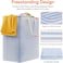 Lifewit 1 Pack Laundry Basket 100L Each Collapsible Clothes Hamper with Reinforced Handles Freestanding Waterproof Design for Bedroom and Laundry Room Blue 100L Total