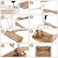 Menkxi Wicker 3 Tier Foldable Storage Basket Floor Rack with Market Storage Basket Water Hyacinth Storage Rack Hand Woven Laundry Rack for Bathroom Kitchen Laundry Room Living Room StorageWhite