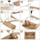 Menkxi Wicker 3 Tier Foldable Storage Basket Floor Rack with Market Storage Basket Water Hyacinth Storage Rack Hand Woven Laundry Rack for Bathroom Kitchen Laundry Room Living Room StorageWhite