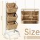 Menkxi Wicker 3 Tier Foldable Storage Basket Floor Rack with Market Storage Basket Water Hyacinth Storage Rack Hand Woven Laundry Rack for Bathroom Kitchen Laundry Room Living Room StorageWhite
