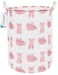 ONOEV Collapsible Laundry HamperWaterproof Cotton Canvas Storage Basket with Reinforced Handles for Bedroom Bathroom Dorm Home Organization Pink lace dance shoes