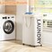 Optish Laundry Basket with Wheels 90L Rolling Laundry Hamper with Wheels Large Clothes Hamper on Wheel with Removable Mesh Bag for Bedroom Bathroom Dorm White