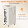 Optish Laundry Basket with Wheels 90L Rolling Laundry Hamper with Wheels Large Clothes Hamper on Wheel with Removable Mesh Bag for Bedroom Bathroom Dorm White