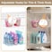 Sonyabecca 5Tier Hanging Laundry Basket Organizer Foldable Wire Shelf Basket with 4 Large Hooks 165 360Rotating Hooks SpaceSaving Laundry Room Organization for Wardrobe Closet White Patent