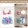 Sonyabecca 5Tier Hanging Laundry Basket Organizer Foldable Wire Shelf Basket with 4 Large Hooks 165 360Rotating Hooks SpaceSaving Laundry Room Organization for Wardrobe Closet White Patent