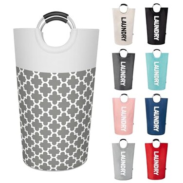 Caroeas 90L Light Laundry Basket 13 Colors Waterproof Laundry Hamper Laundry Bag with Padded Handles Clothes Hamper Collapsible Laundry Basket Easy Storage