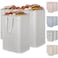 Lifewit 3 Pack Laundry Basket 80L Each Collapsible Clothes Hamper with Reinforced Handles Freestanding Waterproof Design for Bedroom and Laundry Room Grey 240L Total