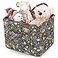 ANKICK Storage Basket Boho Fabric Large Collapsible Floral Laundry Nursery Hamper Portable Folding Storage for Clothes Toys Blue
