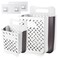 Pansyling Plastic Collapsible Hanging Laundry Baskets with Carry Handle SpaceSaving Wall Hanging Laundry Basket Durable Tall Folding Plastic Laundry Hamper Waterproof Dirty Clothes Organizer XLL