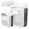 Pansyling Plastic Collapsible Hanging Laundry Baskets with Carry Handle SpaceSaving Wall Hanging Laundry Basket Durable Tall Folding Plastic Laundry Hamper Waterproof Dirty Clothes Organizer XLL