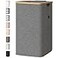 BALEINE Laundry Hamper with Lid Tall Laundry Baskets with Bamboo Pull Handles Large Laundry Bin with Internal Support 26 Gal100L Grey