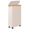 Merkisa Slim Laundry Basket with WheelsNarrow Hampers for LaundryFreestanding Laundry Hamper with LidBamboo HandlesCollapsible Waterproof Tall Cloth Hamper for Dorm Family60L Beige