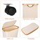 Merkisa Slim Laundry Basket with WheelsNarrow Hampers for LaundryFreestanding Laundry Hamper with LidBamboo HandlesCollapsible Waterproof Tall Cloth Hamper for Dorm Family60L Beige